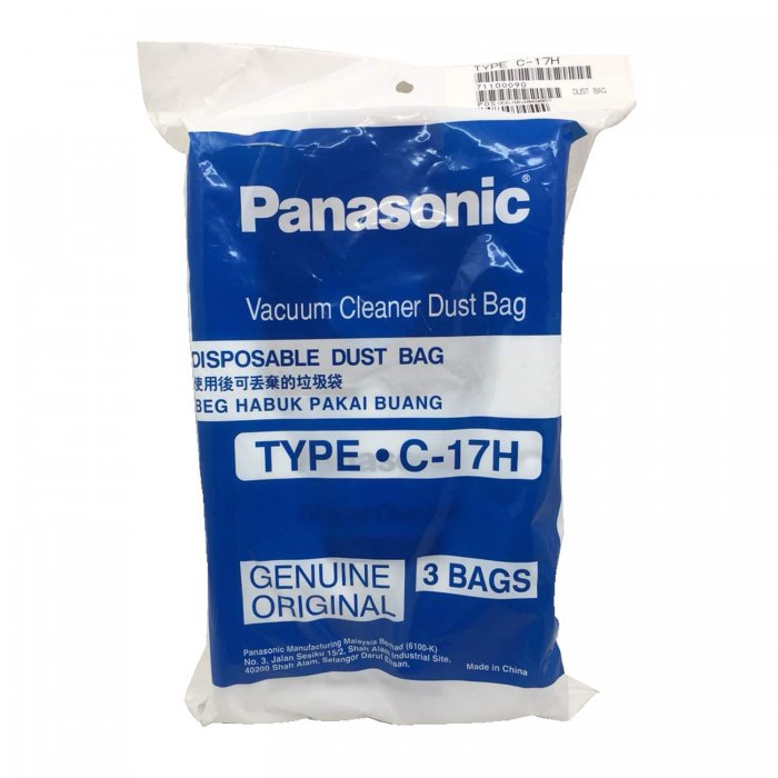 Original Panasonic Vacuum Dust Bag Type C17H (Three Units Per Pack