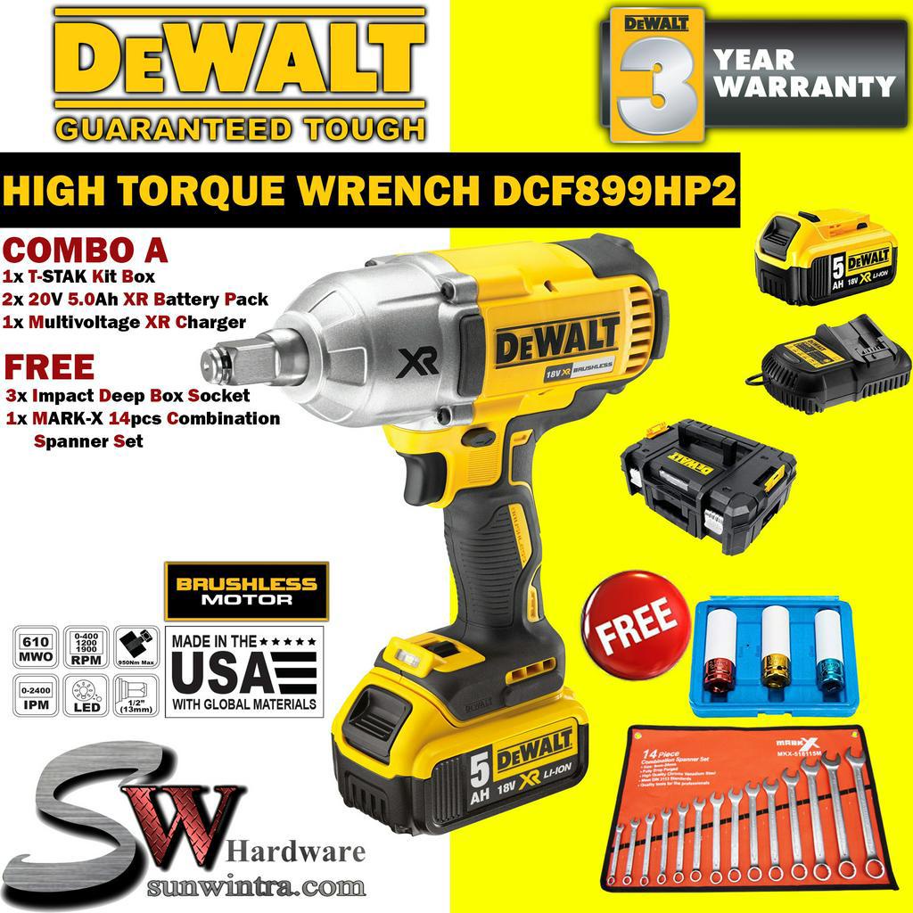 Dewalt DCF899HP2 20V Cordless Brushless 950NM Impact Wrench F.O.C