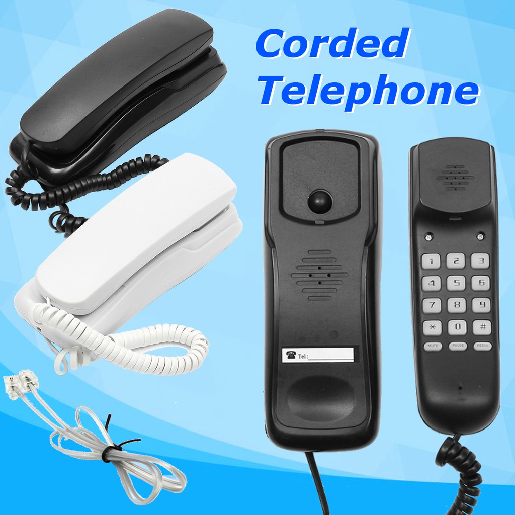 Wall Mount Corded Phone Telephone Bathroom Home Office Desktop Phone