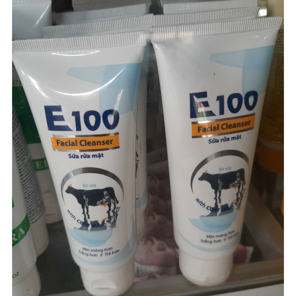 E100 Fresh Cow's Milk Essence Cleanser 80ml Shopee Malaysia