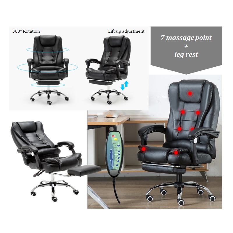 Leather Office Chair Modern Executive Adjustable Rolling Swivel Chair