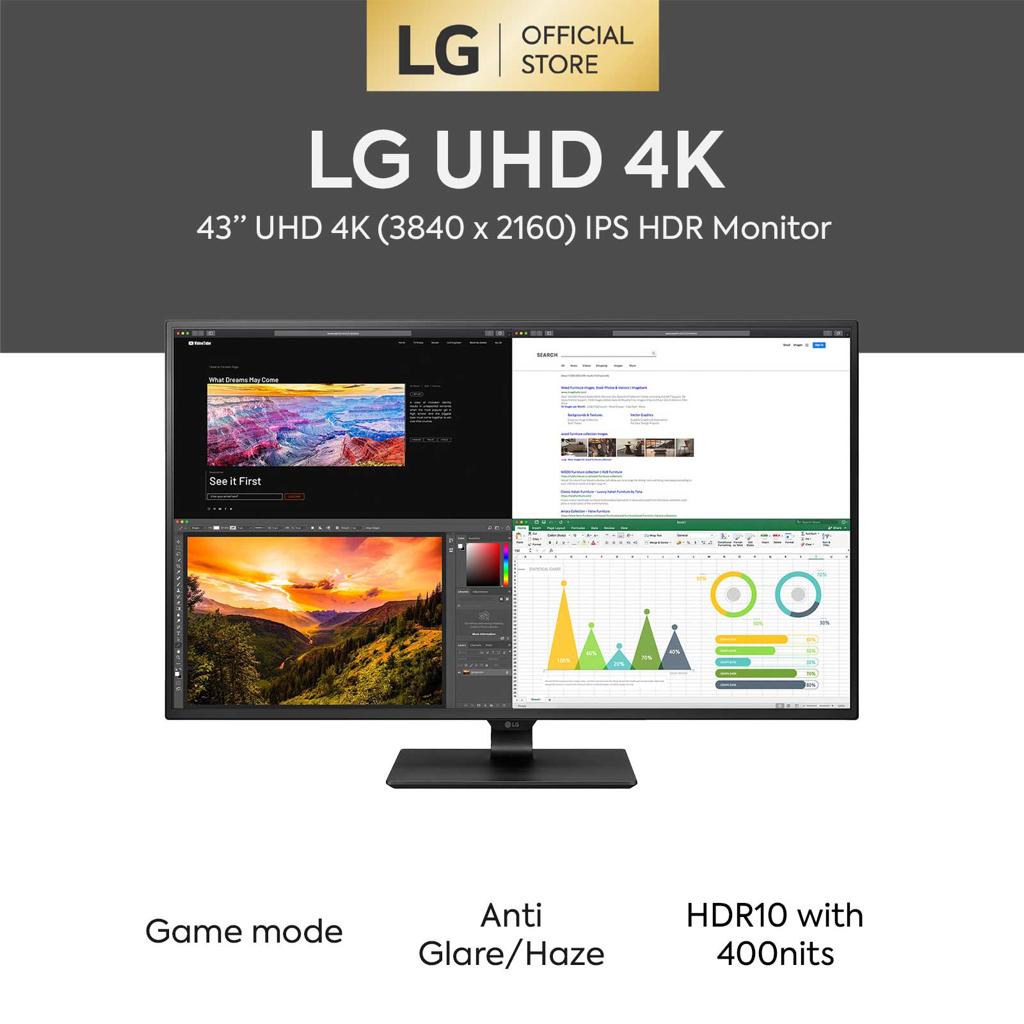 LG 43" 43UN700 IPS UHD 4K HDR10 60Hz HDMI DP TYPEC(60W PD)USB 3.0 10W