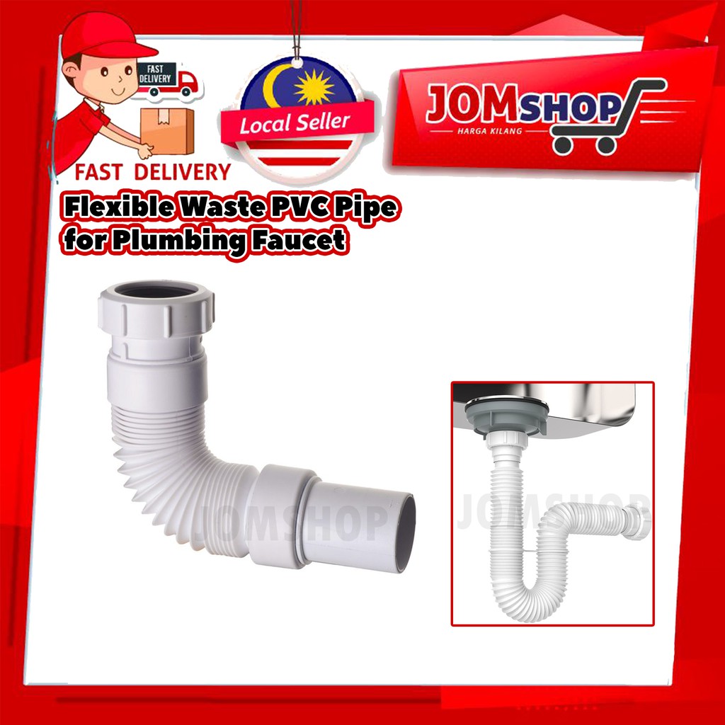 40mm or 32mm Flexible Waste PVC Pipe for Plumbing Faucet / Flexible pipe air Basin Kitchen Sink