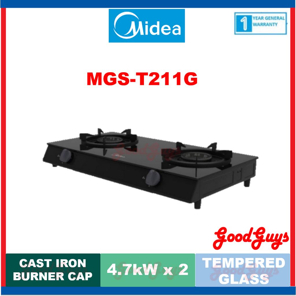 MIDEA MGST211G TABLETOP TEMPERED GLASS TOP GAS STOVE (4.7kW) Shopee