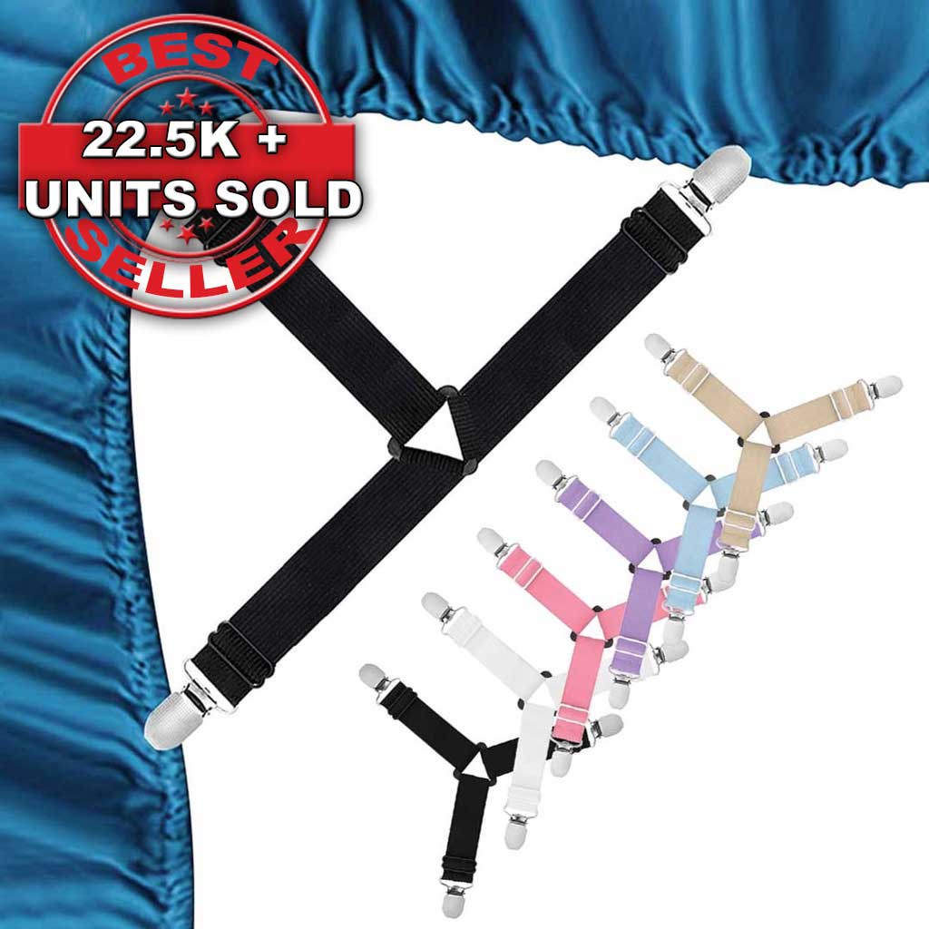 Bedsheet Clipper Bed Corner Holder Sheet Fasteners Mattress Cover Clips Elastic Strap
