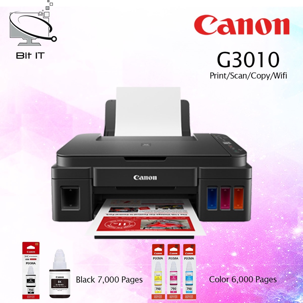 Canon Pixma G3010 All In One Ink Tank Wireless Color Inkjet Printer