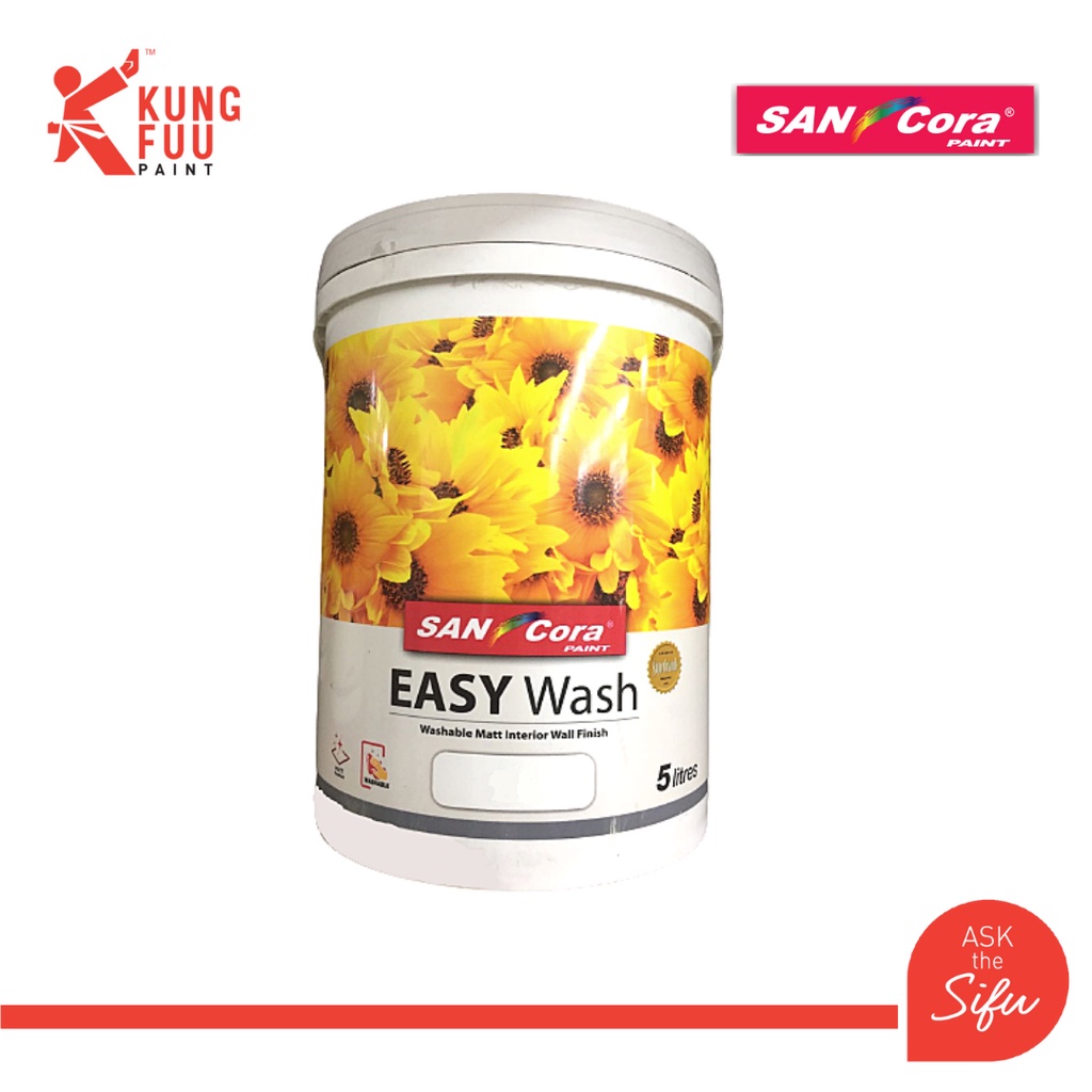 Sancora 5 Litre / 15 Litre Easy Wash Washable Matt Interior Wall Finish