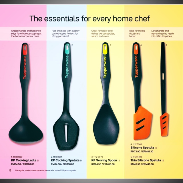 TUPPERWARE Cooking Ladle/Spatula/Serving Spoon/Silicone Spatula