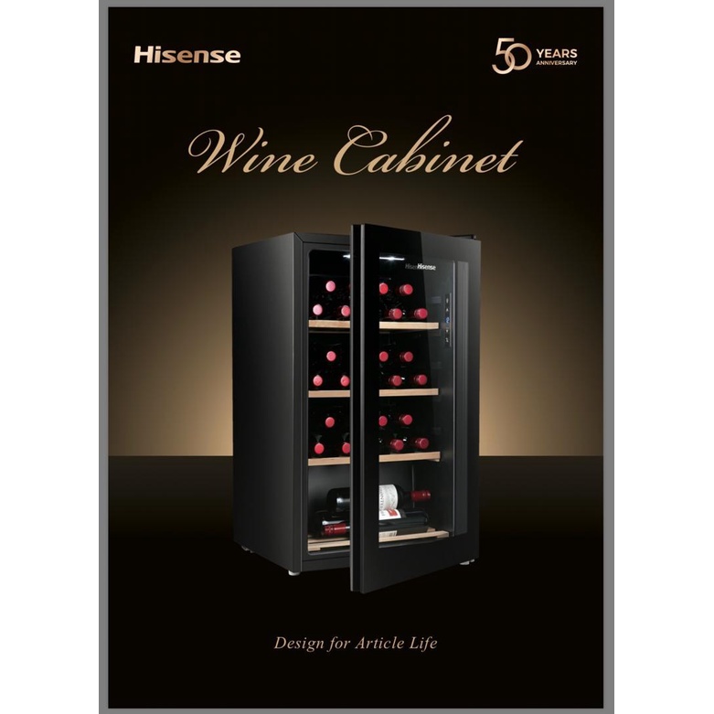 [FREE SHIPPING] Hisense Wine Chiller RW32N4ATB ( 34 Bottles ) /RW30N4ATB ( 30 bottle )/ Tuscani