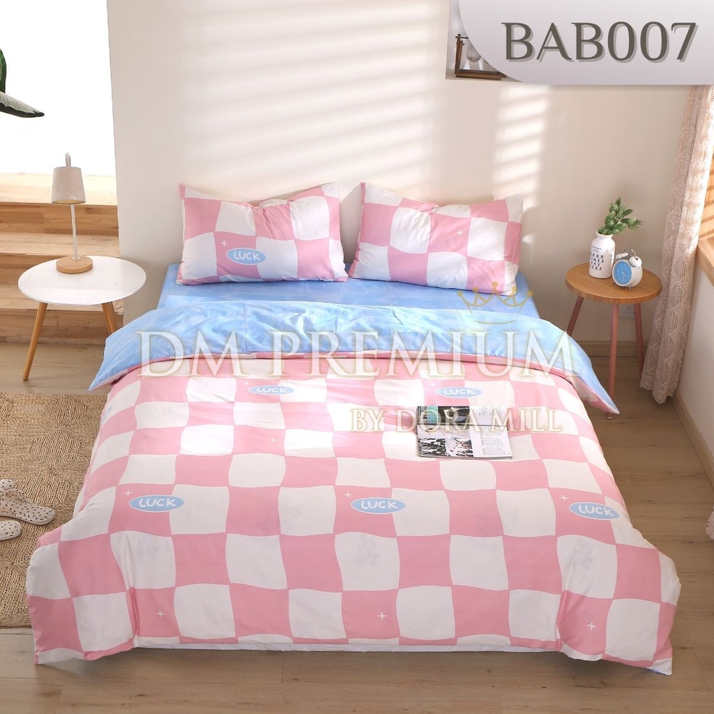 Checkered Board Series Quilt Cover Bedsheet Set Cadar Set Sarung