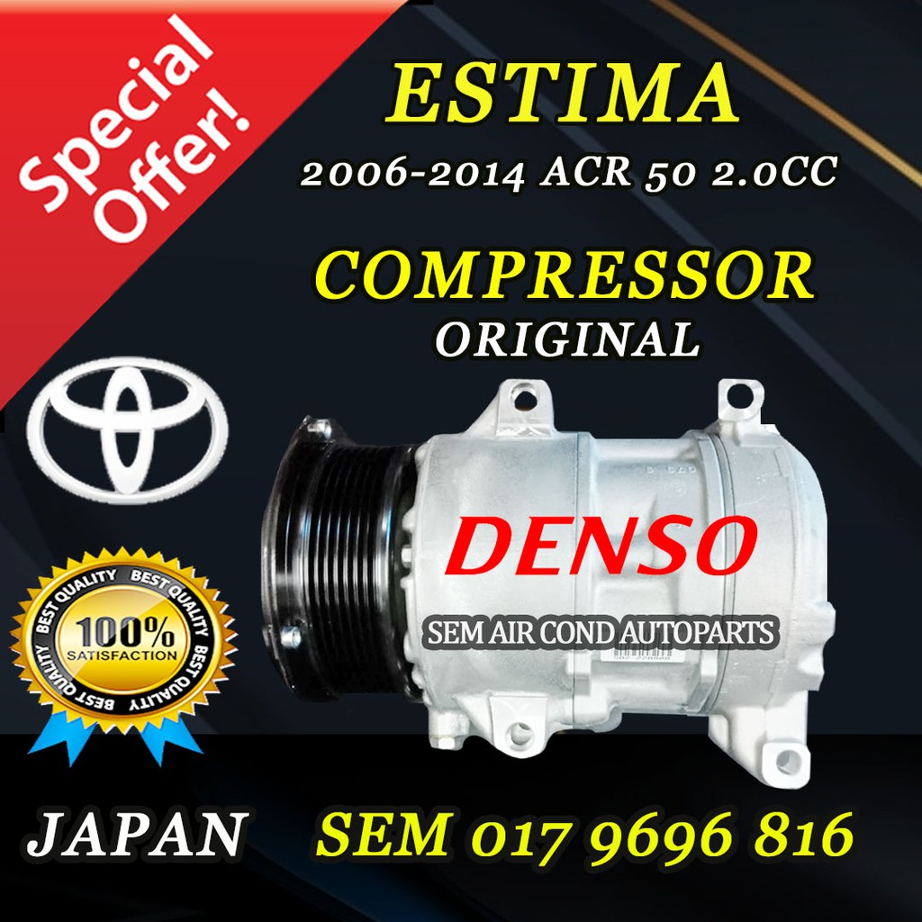 TOYOTA ESTIMA 20062014 YEAR ACR50 2.0CC ORIGINAL DENSO JAPAN