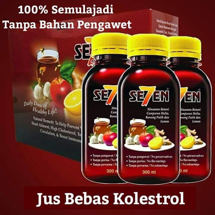 JUS SE7EN DRINK JUICE, SUPPLEMENT DRINK FOR KOLESTROL, TANPA PERASA