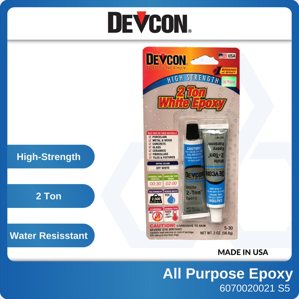 Devcon Plastic Steel 2 Ton White Epoxy Shopee Malaysia