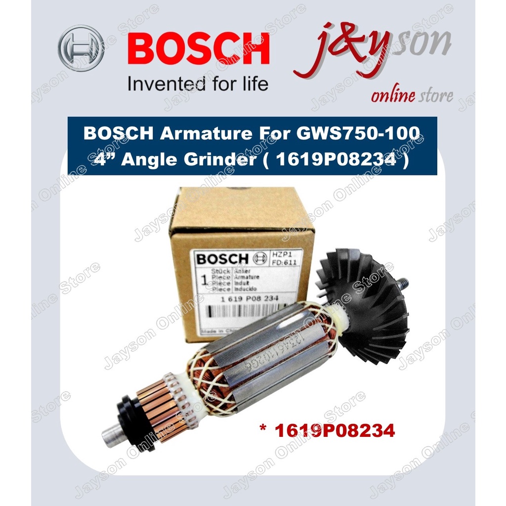 BOSCH Original Armature For GWS 750100 4" Angle Grinder ( 1604010BM9