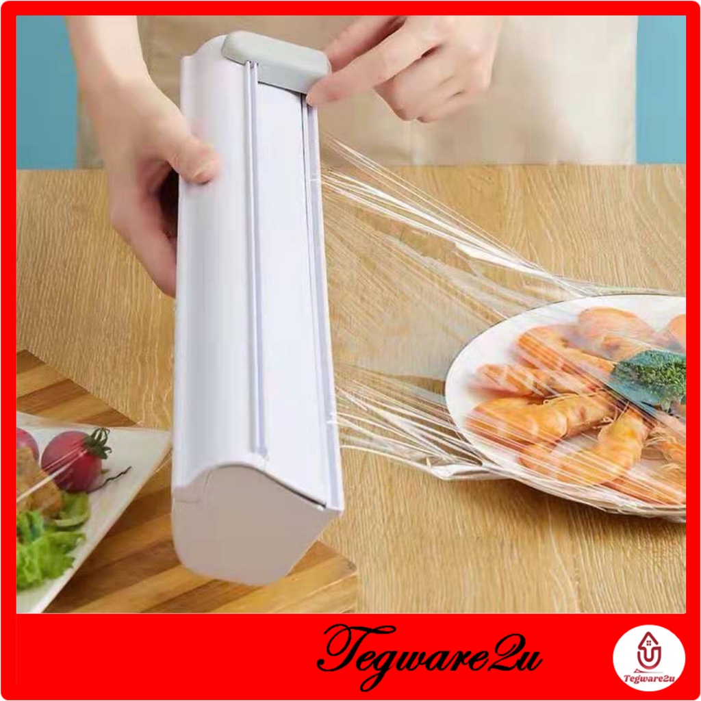 Plastic Food Wrap Cutter Cling Wrap Dispenser Food packaging cling film cutting box Shopee