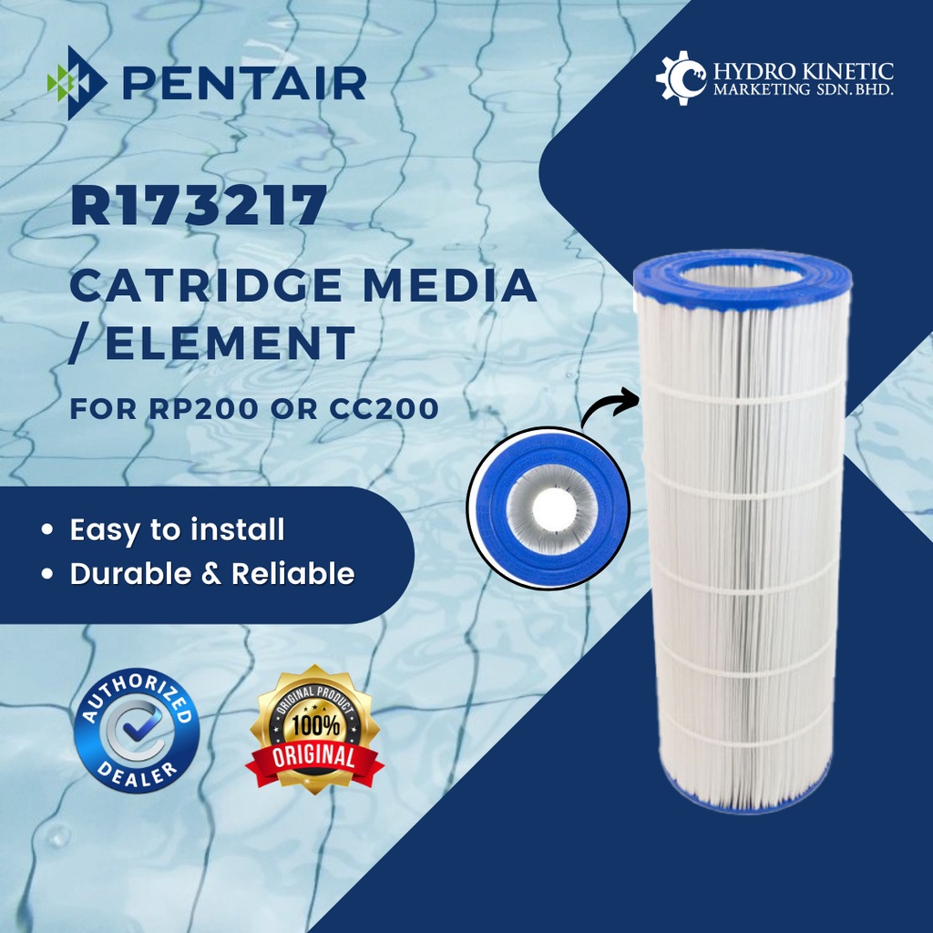 PENTAIR R173217 REPLACEMENT FILTER CARTRIDGE ELEMENT MEDIA ONLY FOR RP200 / CC200 TYPE, swimming