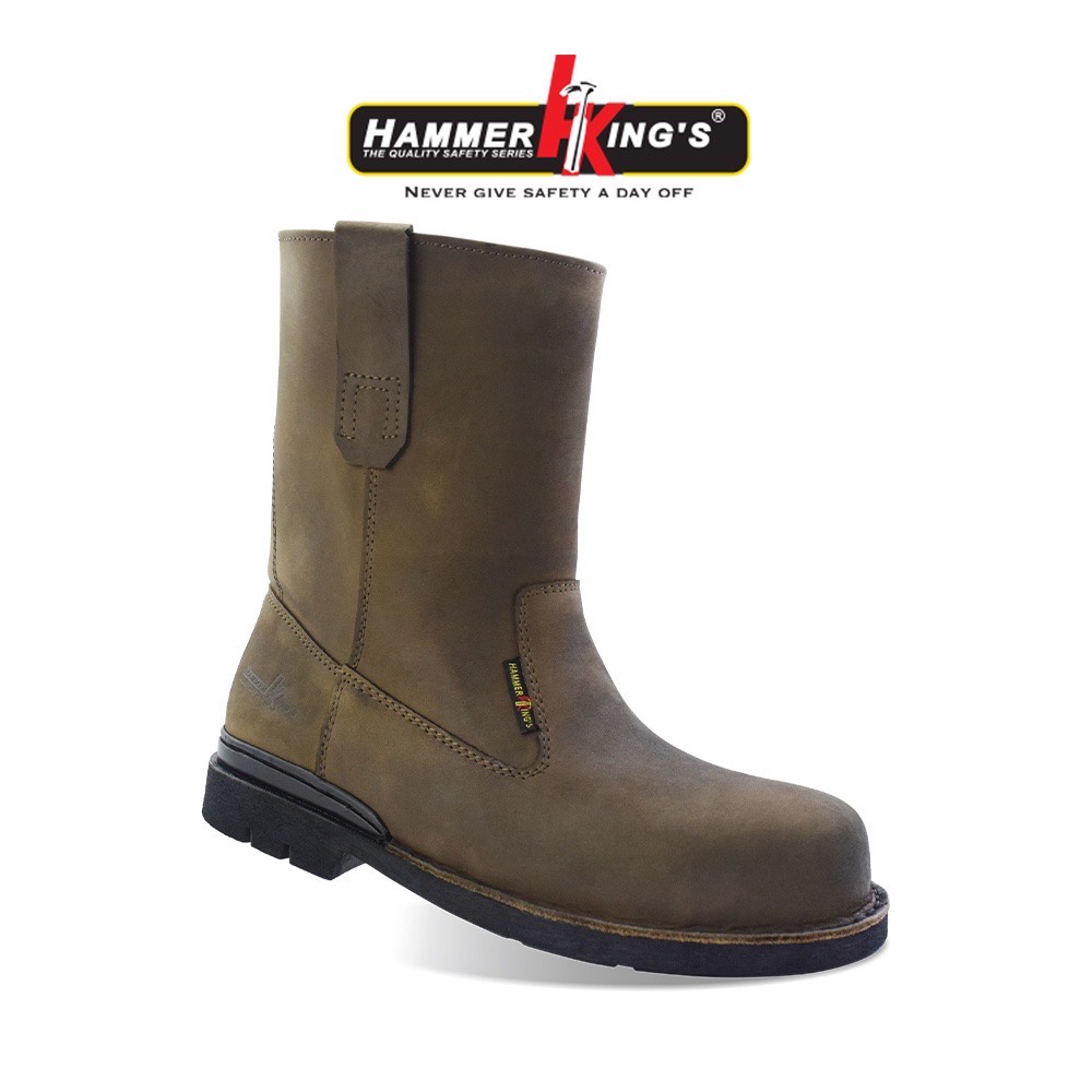 Hammer King's Safety Shoes Premium Model 13036 Khaki Highcut Pullup