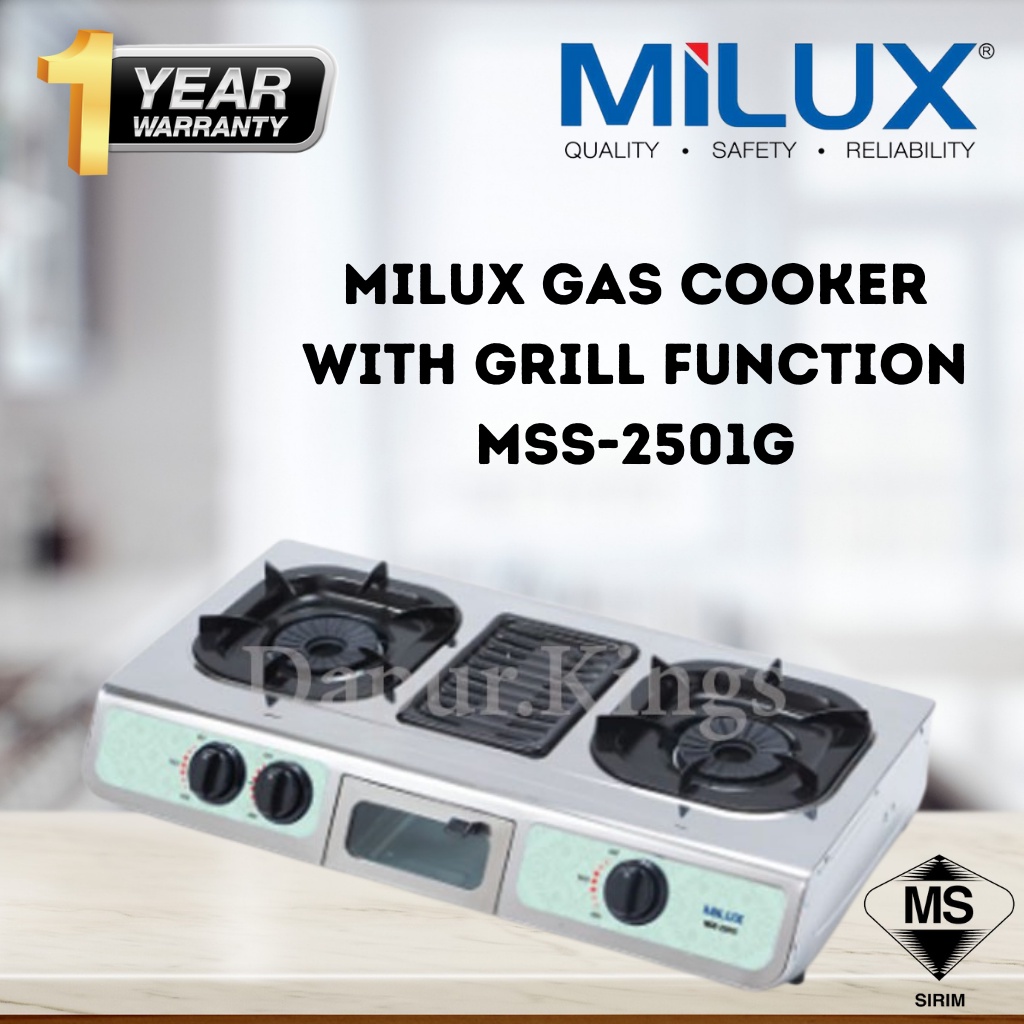 Milux Gas Cooker with Grill Function [WITH GRILL PLATE] MSS2500G / MSS