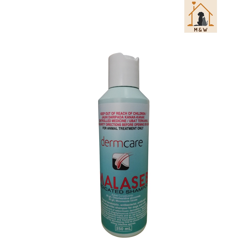 Dermcare Malaseb Medicated Shampoo For Dogs and Cats (250ml) Shopee