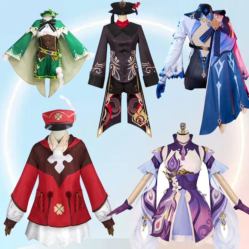 Game Genshin Impact Cosplay Costume Venti Hutao Klee Eula Keqing