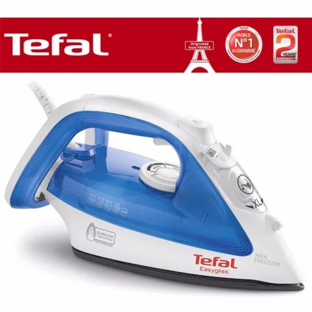 TEFAL STEAM IRON 2200W EASY GLISS FV4010 Shopee Malaysia