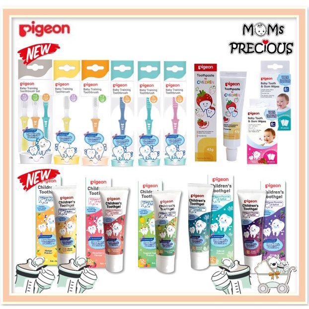 Pigeon Baby Training Toothbrush /Toothpaste /Toothgel /Tooth Gum Wipes