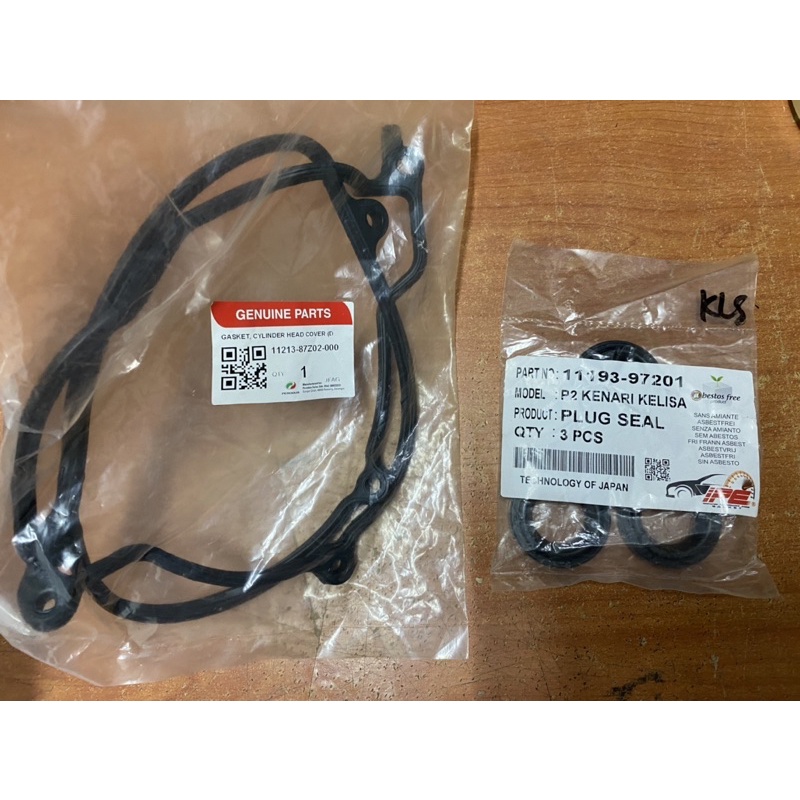 ORIGINAL PERODUA KELISA KENARI VALVE COVER GASKET & Japan PLUG SEAL