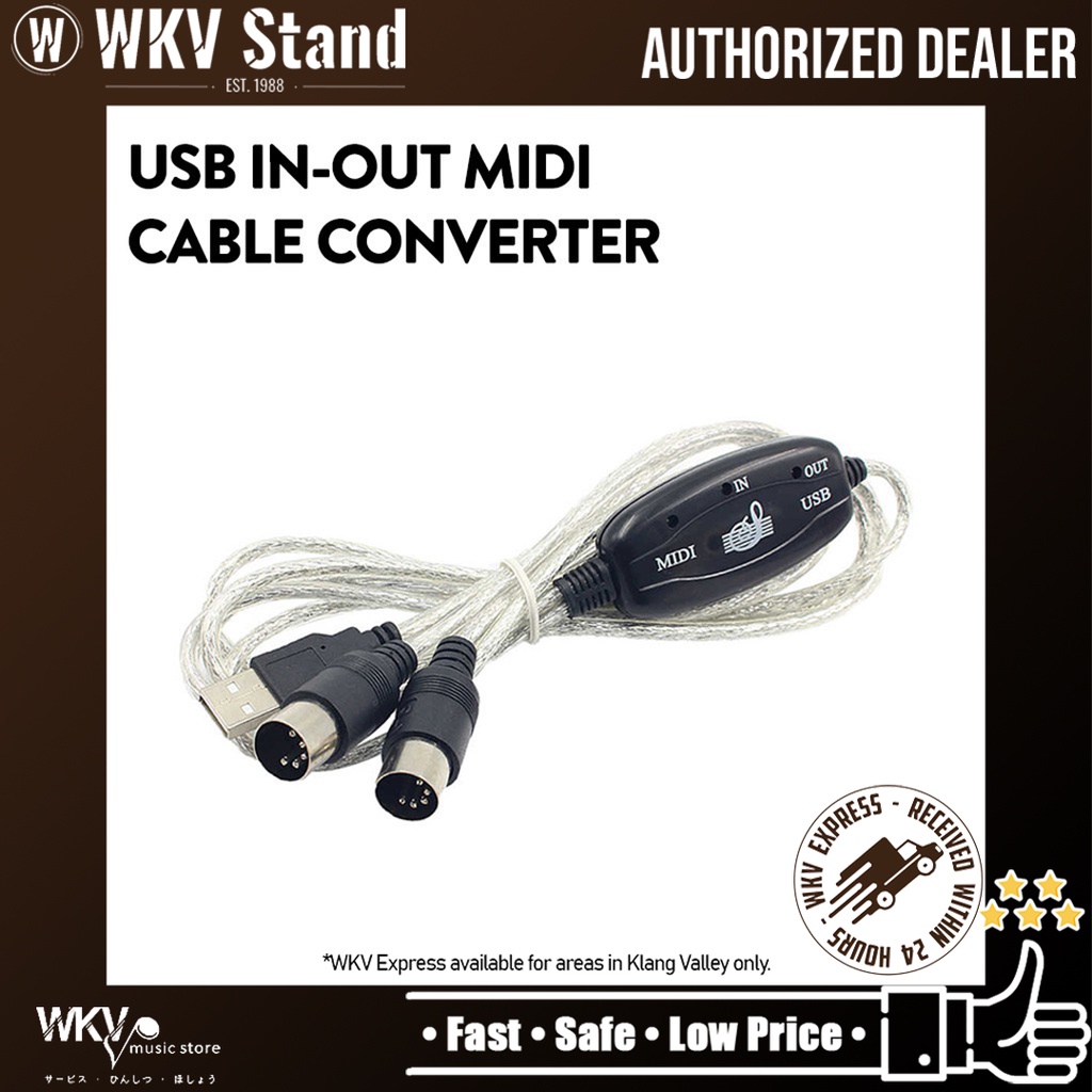 USB INOUT MIDI Cable PC MIDI Interface Piano Keyboard Converter