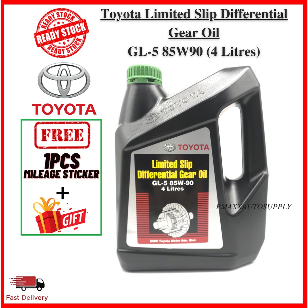 Toyota Limited Slip Differential Gear Oil GL5 85W90 4Litres (Green