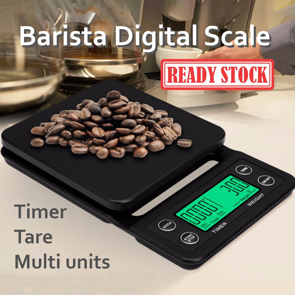 Coffee Scale with Timer & Tare. Barista Coffee Scale. Pour Over Coffee