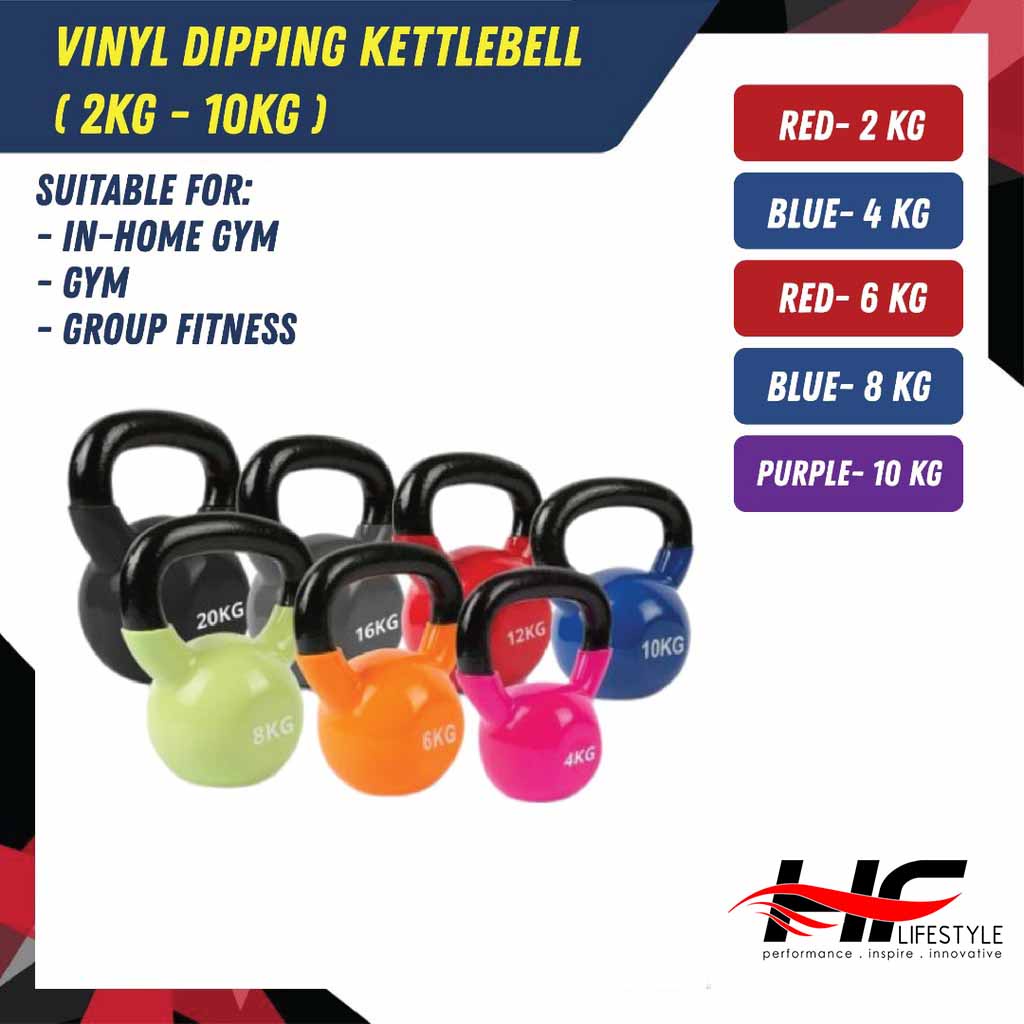 Vinyl Dipping Kettlebell (2kg 12kg) Shopee Malaysia