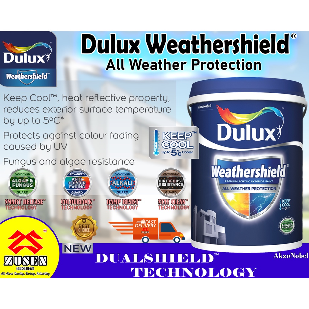 ICI Dulux Weathershield Exterior Paint (5L) Shopee Malaysia