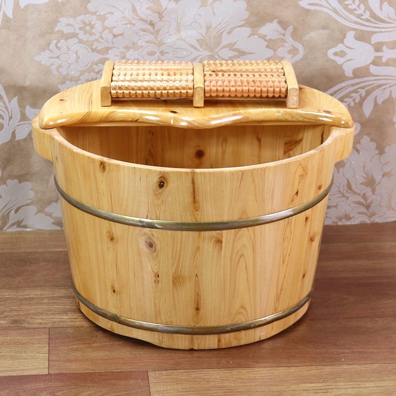 Foot spa wooden bucket / lignum cedrium / Wood Foot Spa Basin Wooden