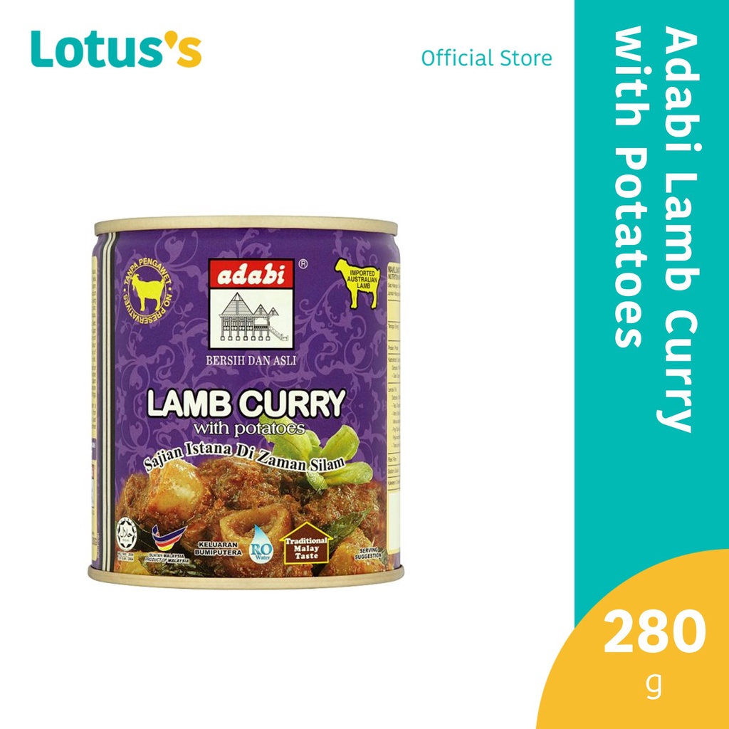 Adabi Lamb Curry with Potatoes 280g Shopee Malaysia