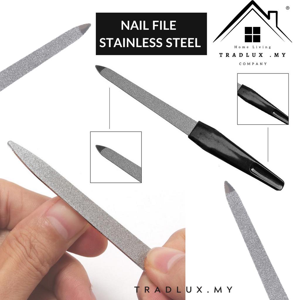 Double Sided Metal Nail File Lightweight Nail Files DIY For UV Gel