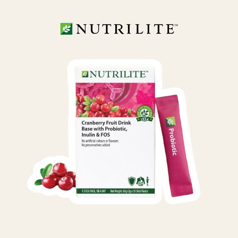 NUTRILITE CRANBERRY FRUIT DRINK BASE WITH PROBIOTIK INULIN & FOS Amway