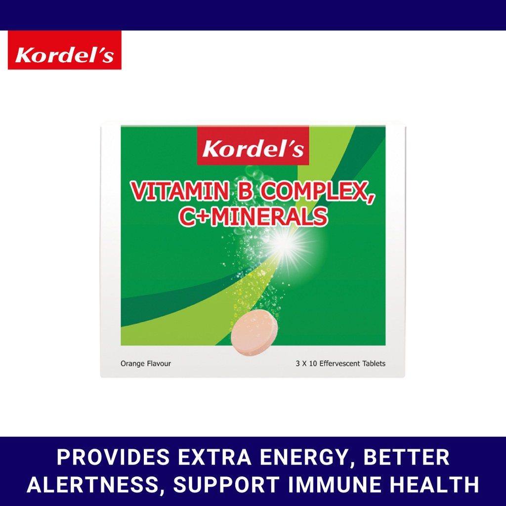 Kordels Vitamin B Complex, Vitamin C, Minerals Effervescent Tablet (3 x