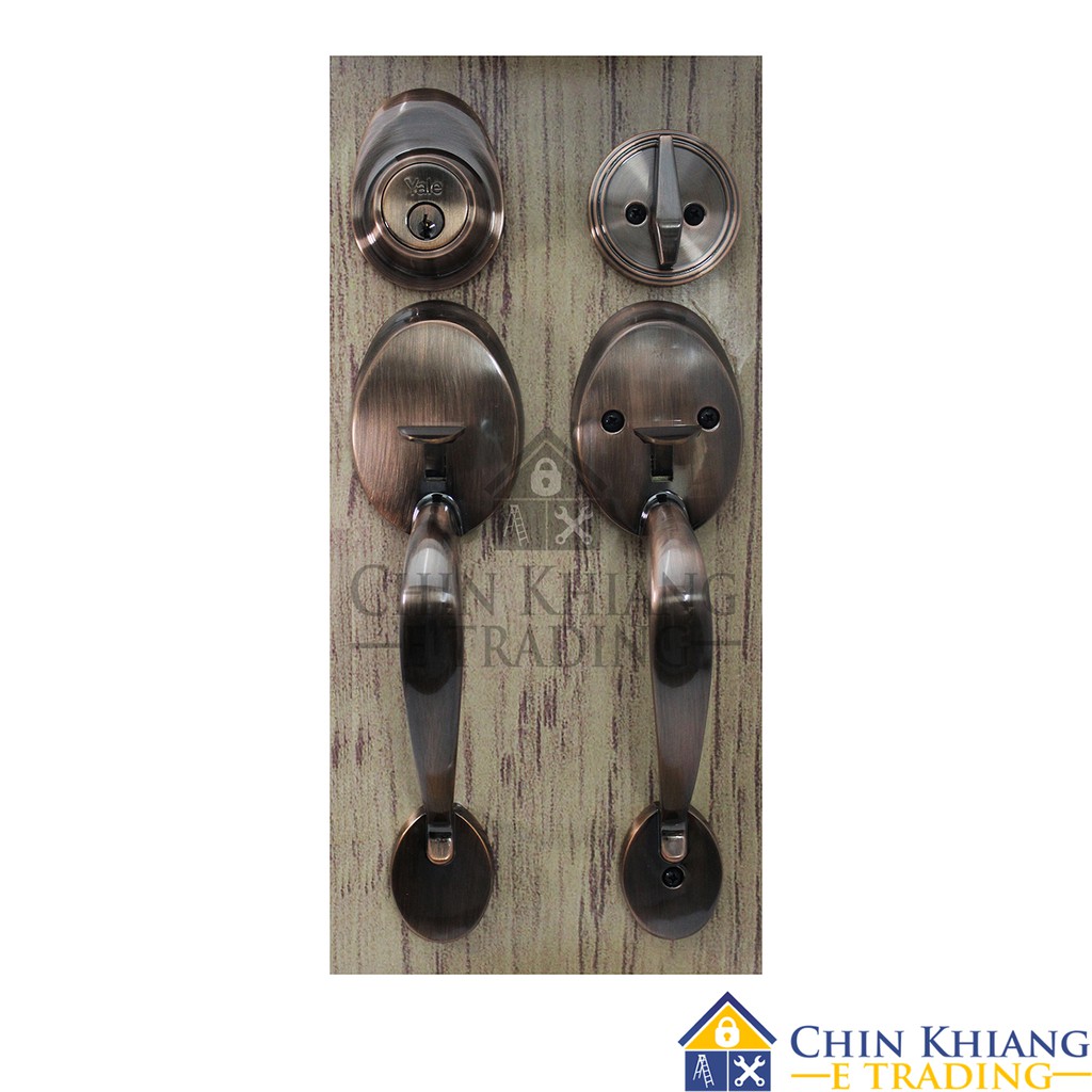 Yale 5588/US11 Series Tubular Double Door Entrance Handlesets Antique