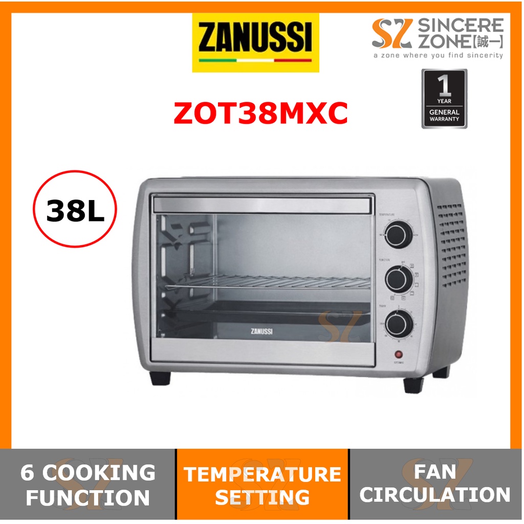 ZANUSSI ZOT38MXC ELECTRIC OVEN 38 LITRE 6 FUNCTION DIGITAL TIMER