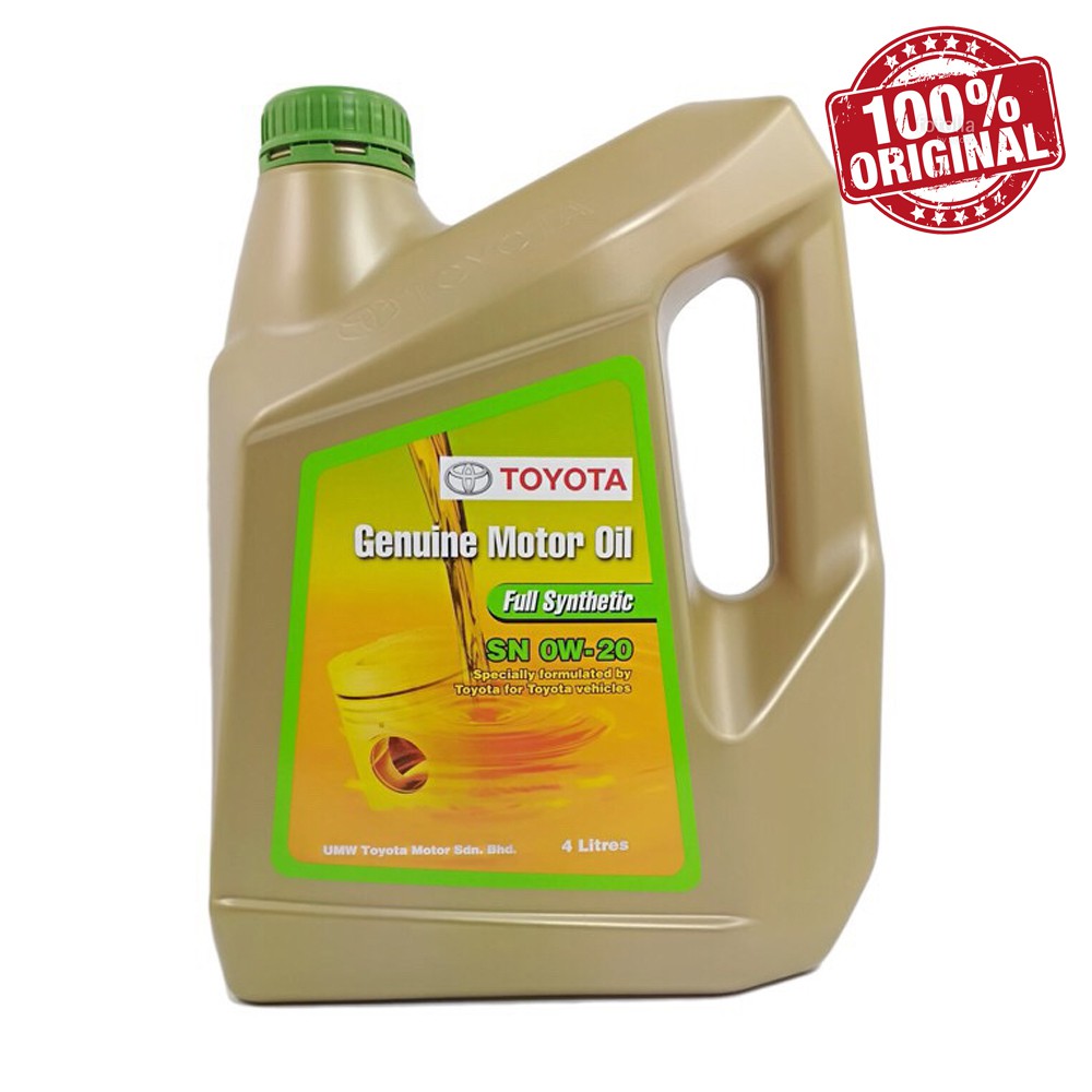 Toyota 0W20 SN Fully Synthetic Engine Oil (4L) | Shopee Malaysia