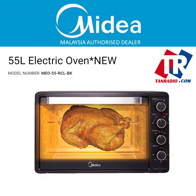 Midea Electric Oven Black (55L) MEO55RCLBK 2200W Shopee Malaysia