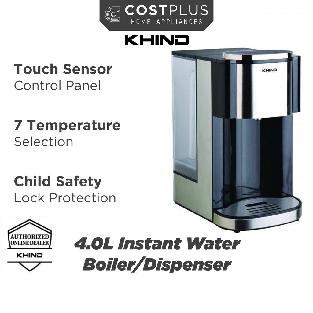 KHIND EK4000D 4L / EK2600D 4L Instant Boiler Hot Water Dispenser Kettle