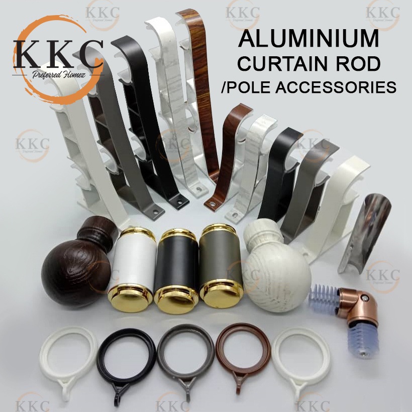 KKC Curtain Rod Accessories/Single Bracket/ Double Bracket/Joiner/Ring
