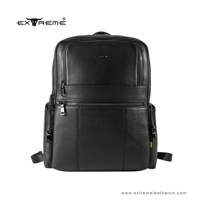 [Extreme] Genuine Leather Laptop Travel Casual Backpack for Men
