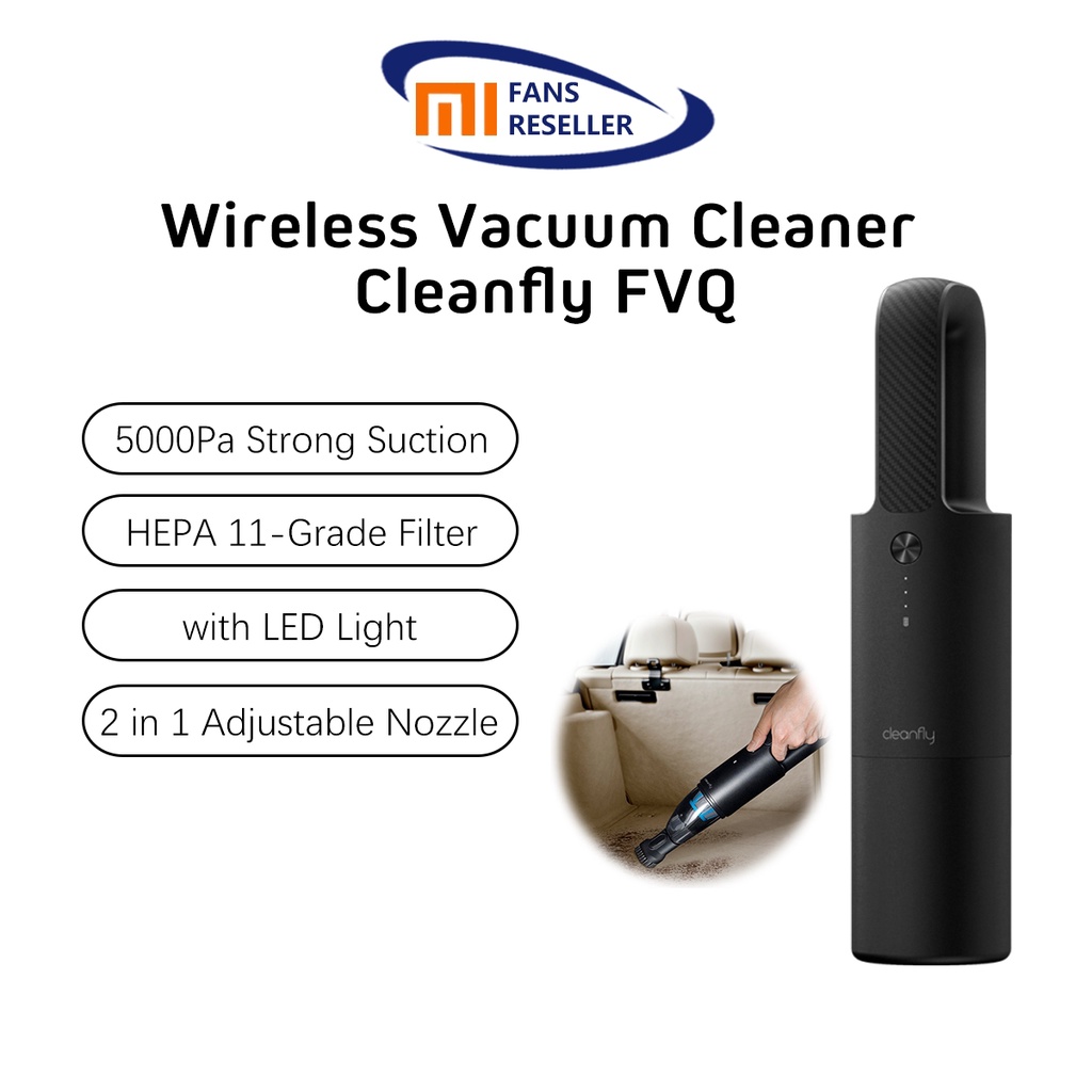 Cleanfly FVQ Portable Car Handheld Vacuum Cleaner Cordless Mini Dust Catcher Strong Cyclone