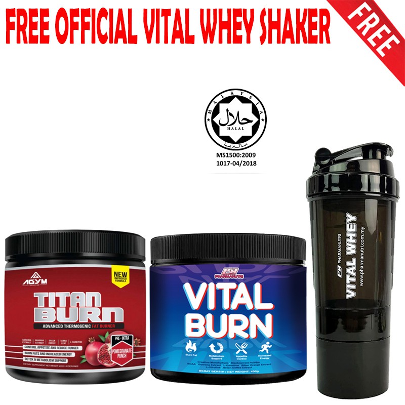 Vital Burn Halal Fat Burner PreWorkout 400g40 ser [Original