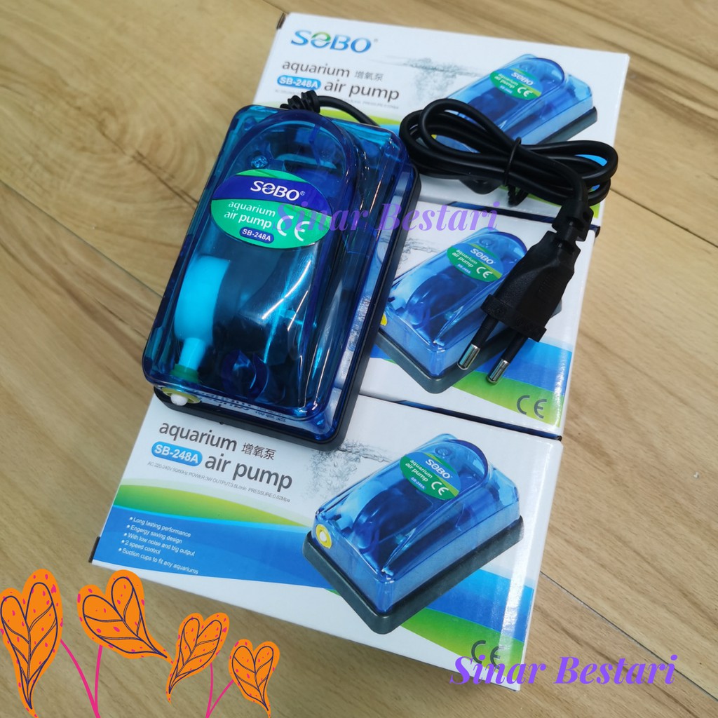 Sobo Air Pump SB248 Malaysia Socket Pam Fish Aquarium Airpump 248 SB