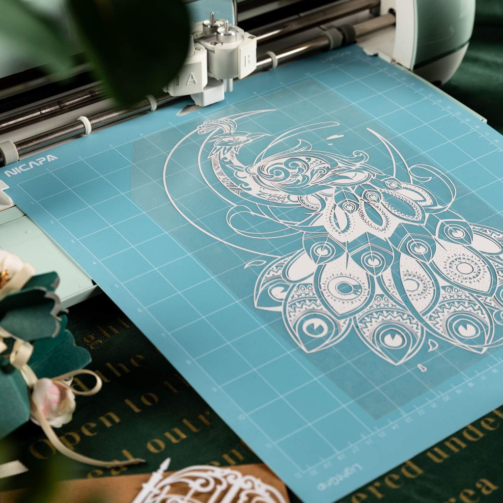 Light Grip Cutting Mat for Silhouette Cameo 4/3/2/1 (12x12 inch,1 Mat