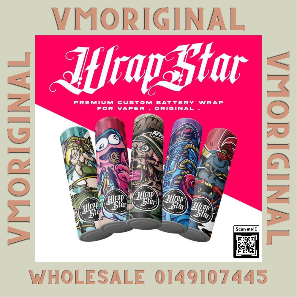 Original Wrap Star & Co Battery Wraps 18650 WrapStar READY STOCK