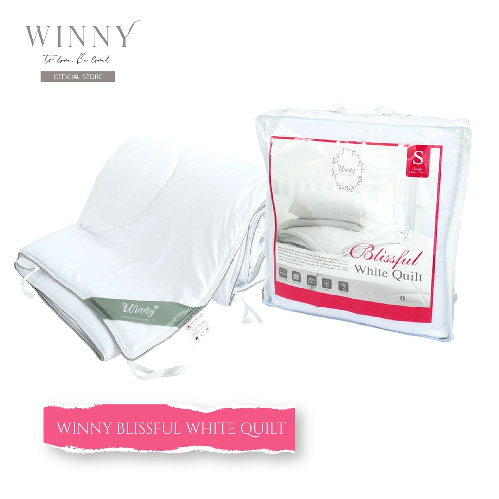 Winny Blissful White Quilt with Anti Dust Mites Shopee Malaysia